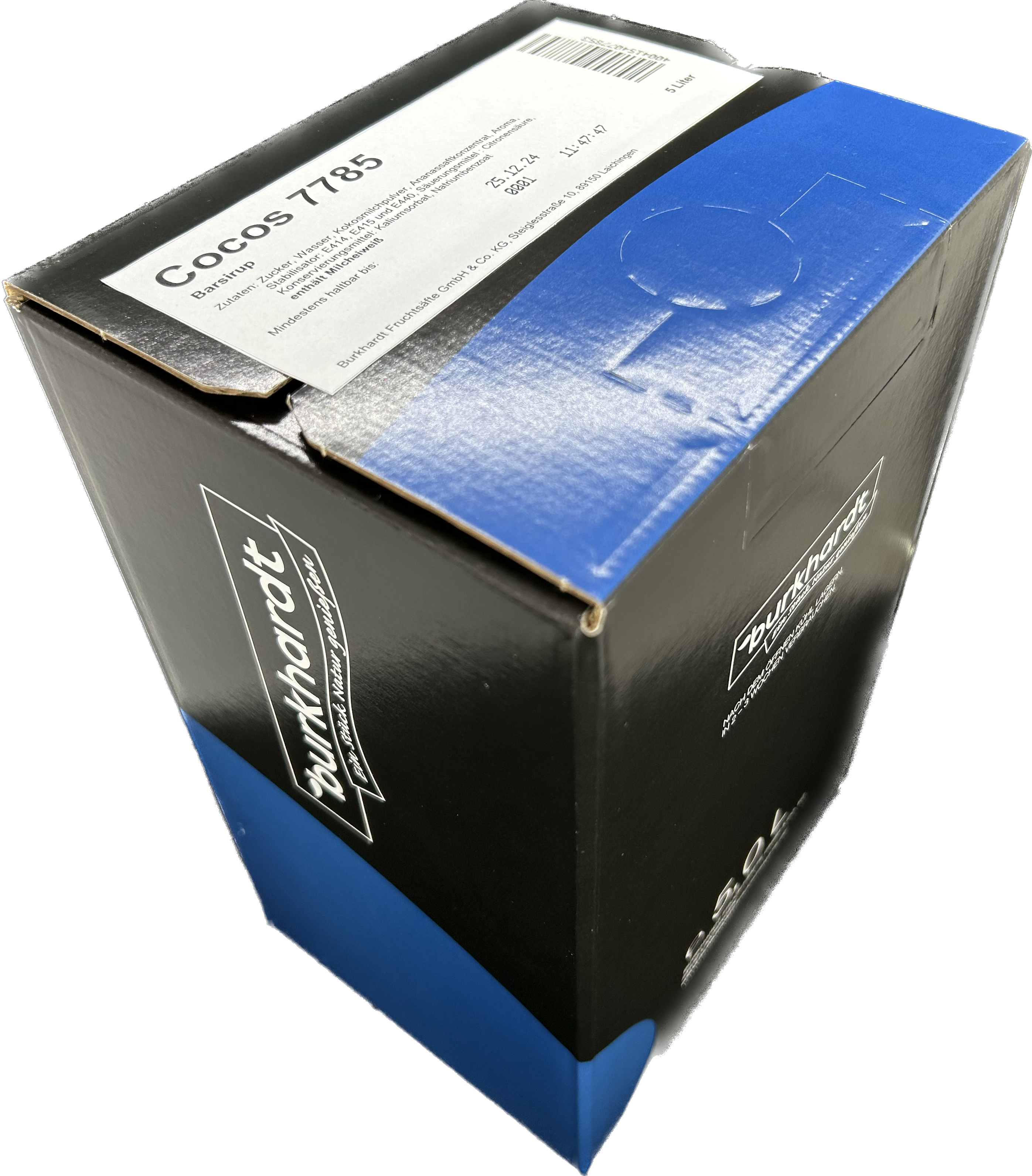 Burkhardt Sirup Kokos BIB 2x5 L EW