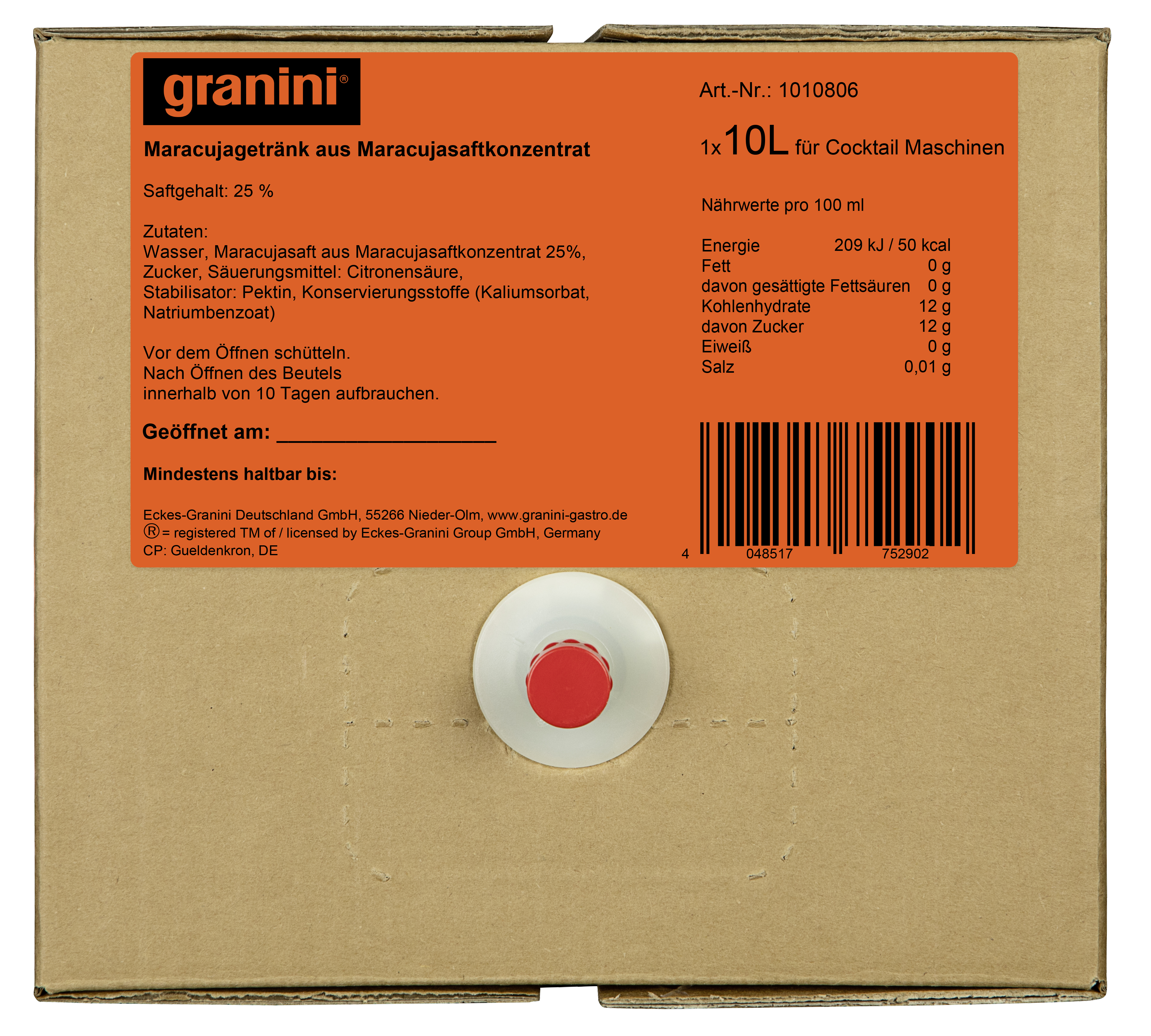 granini Maracuja BIB 2 x 10L EW